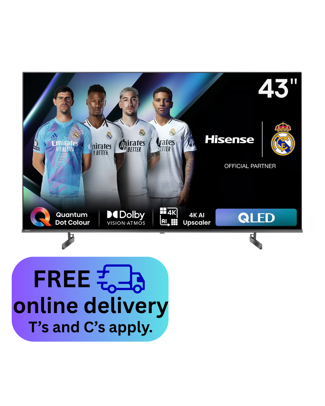 Hisense 43E7N        43" 4K UHD QLED Smart TV