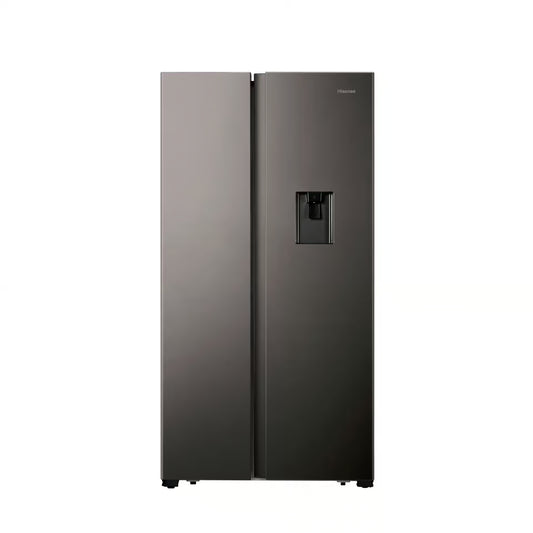 Hisense H670SIT-WD 508L Titanium Inox Side by Side refrigerator with water dispenser