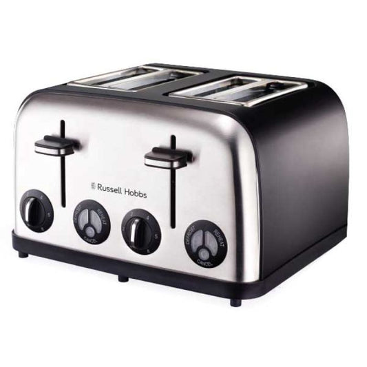 13976 RUSSELL HOBBS MATT BLACK 4 SLICE TOASTER
 1750W